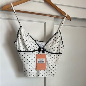 Women's Polka Dot Camisole - Black & White